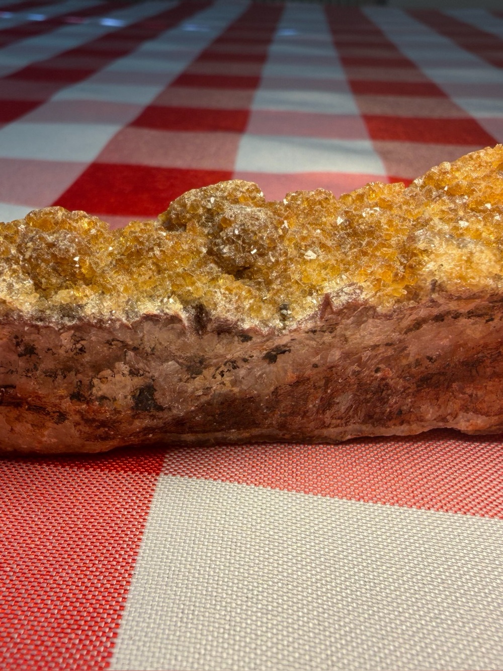 3.5” Sparkly Golden Orange Druzy Crystal Mineral Specimen – Natural Raw Rock